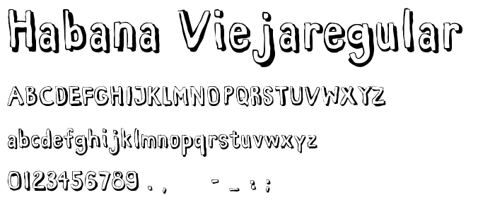 Habana ViejaRegular font